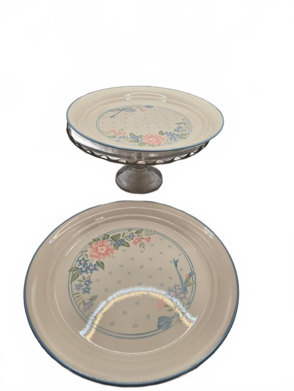 Vintage Corelle Symphony pair of excellent 8.25" Salad Plates